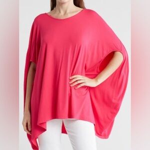 PATRIZIA LUCA OVERSIZED TUNIC TOP PINK OS NWOT